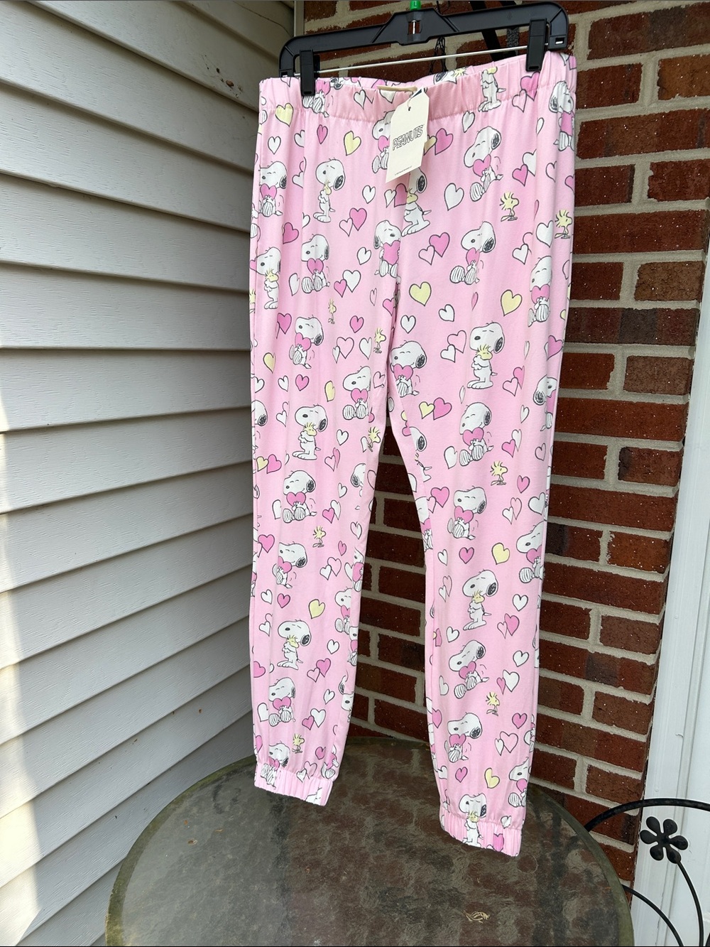 munki munki Pink Snoopy Heart Print Pajama Pants Women’s size large
